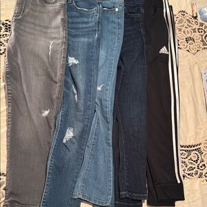 Girls Size 8 Bundle / Denim and Adidas Track Pants